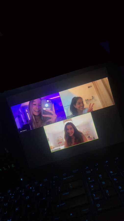 FaceTiming with friends can help pass the time.