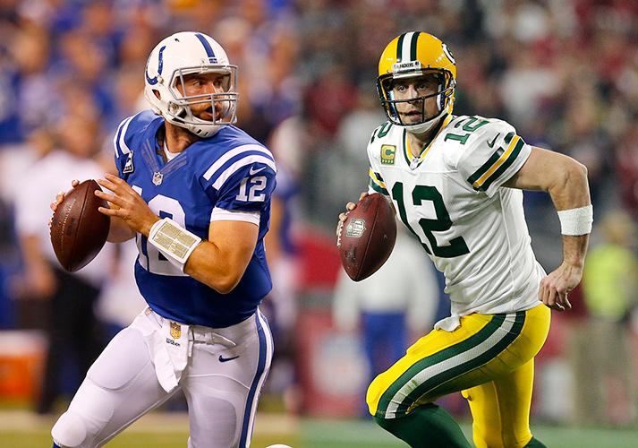 Star Quarterbacks Aaron Rodgers and Andrew Luck face off as they try to keep their teams in the playoff race.