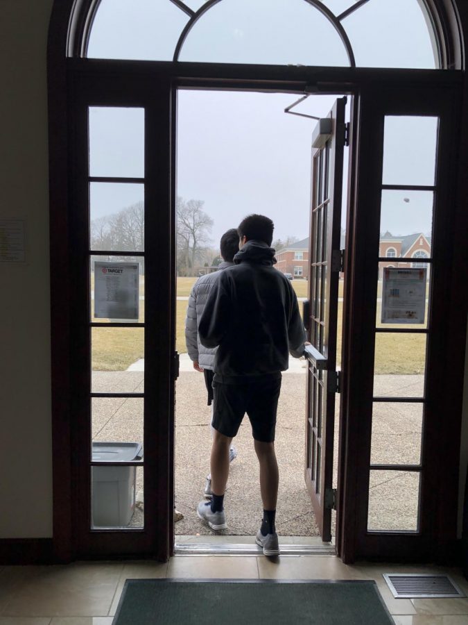 Atlass residents walk out of the front door right onto the center of LFA campus: the field hockey field. 