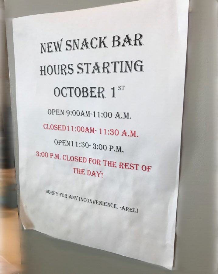 Sonia’s Snack Bar Changes Hours