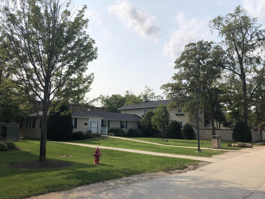 A look at MacIntosh dorm, which is being used as a COVID-19 isolation unit this year.