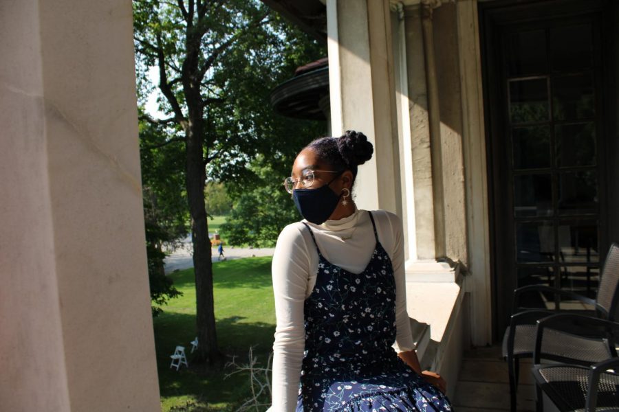 Briana Murphy ‘21 poses outside Reid Hall.