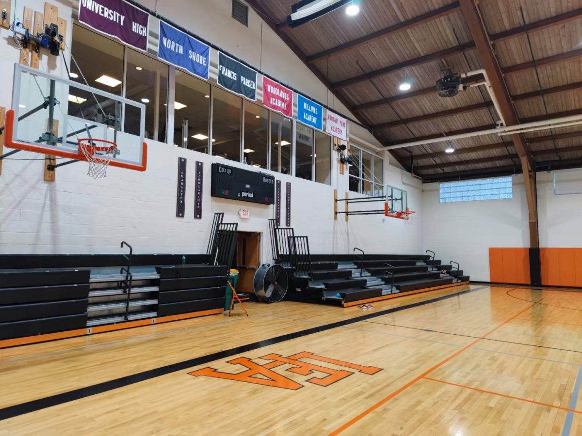 Lake Forest Academy’s Glore gym is a popular practice spot. 