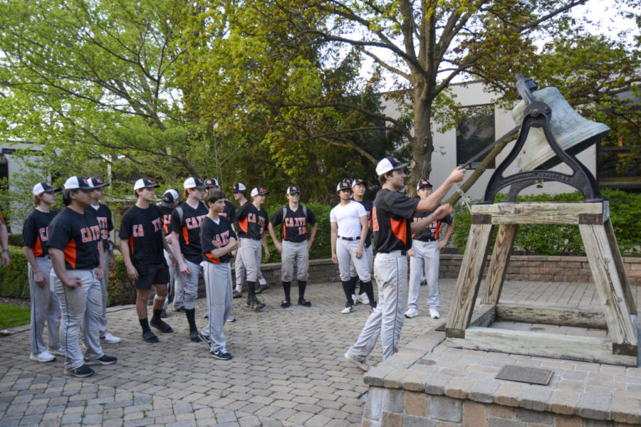 LFA's 2021-2022 Boy's Baseball team wins an away game.