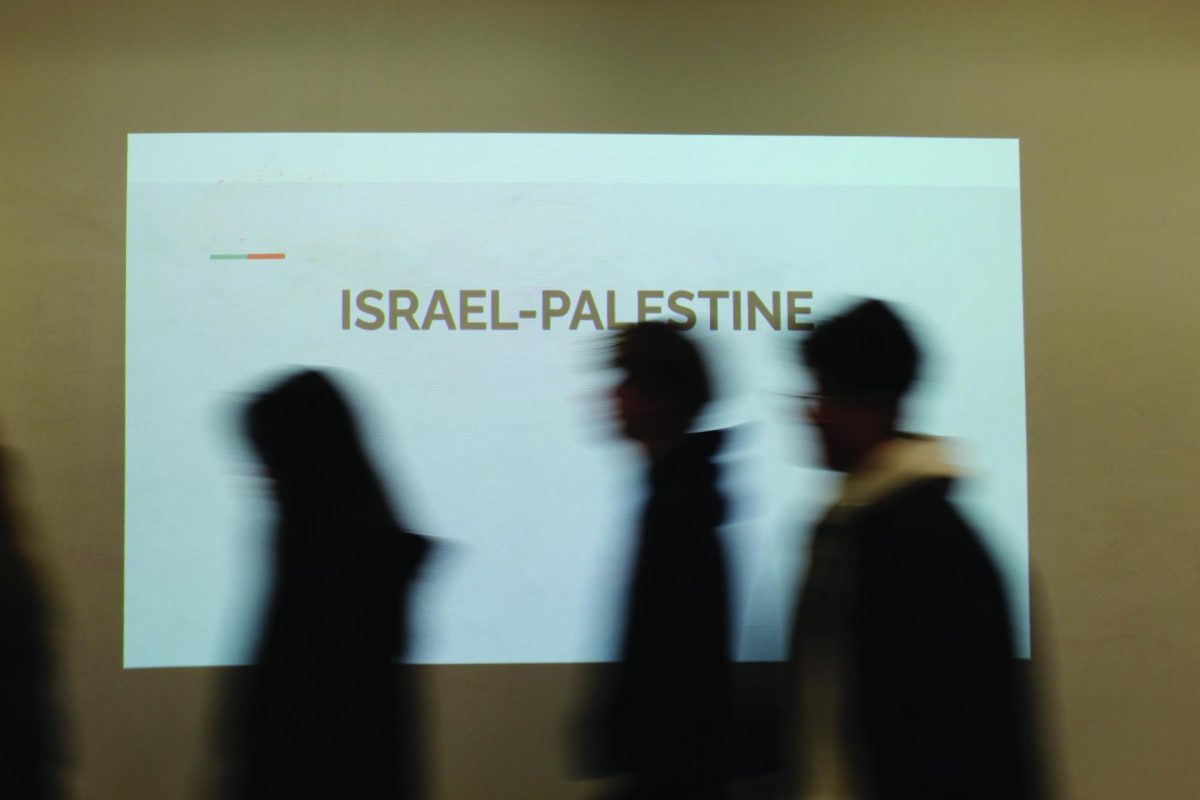 Multiple LFA students enter by to attend one of the forums regarding the Israel-Hamas War.