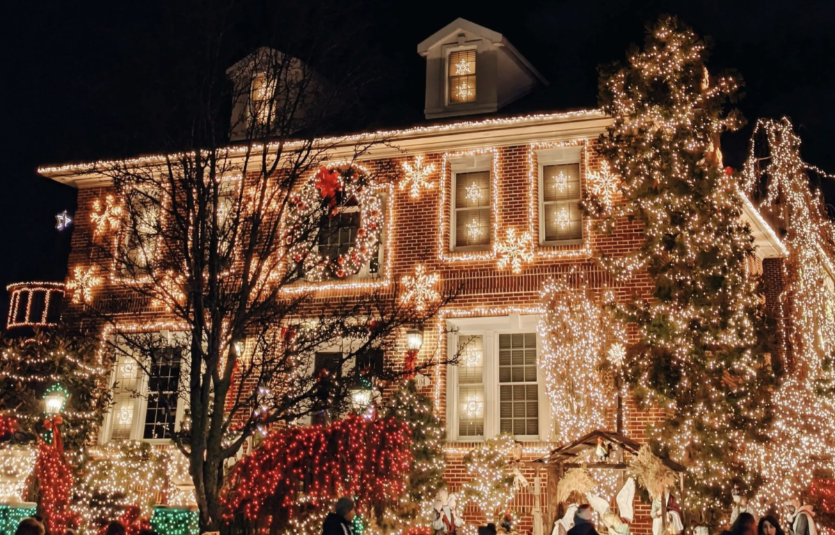 A Lake Forest house is decorated for Christmas and Gorton’s Yuletide Tour of Lights.