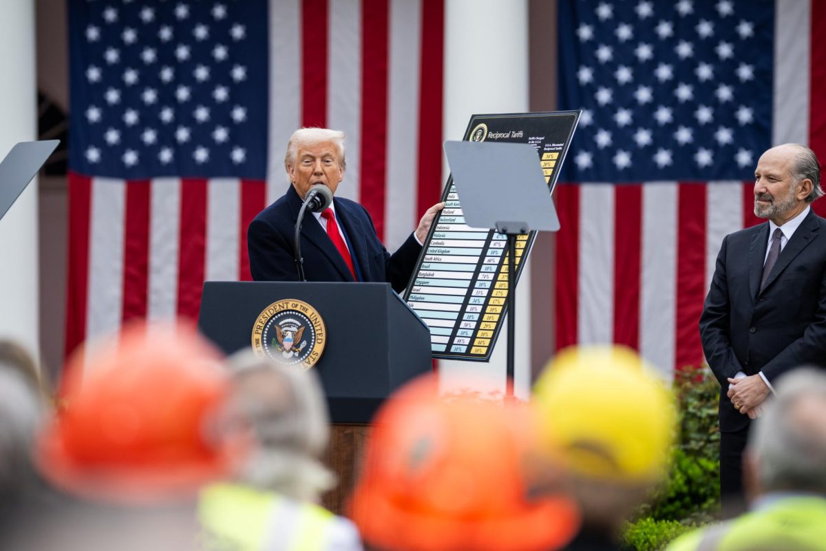 Donald Trump announces Liberation Day tariffs.