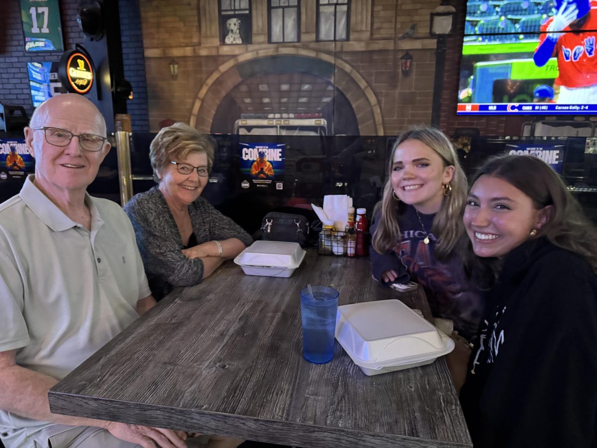 Madeleine Stastny '26 eats dinner after a shift at work.