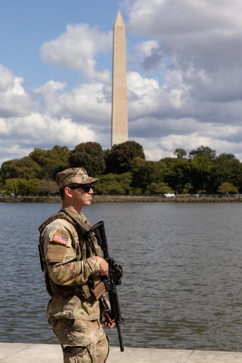 A National Guardsman patrols the National Mall.
Photo by Elizabeth A. Schneider (Courtesy of The National Guard)