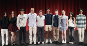 (Left to right) Cyrena Yang, Veronika Vovk, Jinki Hong, Quinn Macejko, Drew Cobin, Aadit Mantrow, Jackson Pick, Ella Frober, Gabby Wang and Sahasrad Sathish pose for a photo.  (Courtesy of @lfacademy on Instagram)