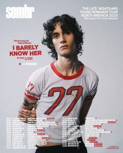 The official “The Late Nights and Young Romance Tour” poster.