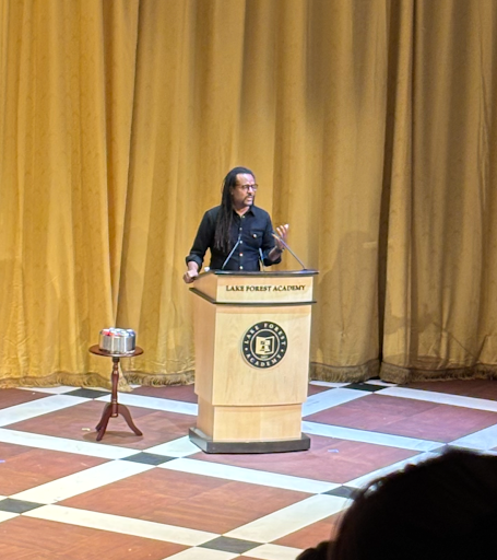 Colson Whitehead speaks to the Cressey audience.