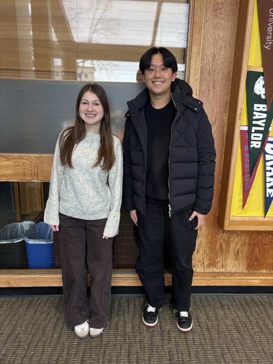 Health and Wellness Prefects Charley Gopin ‘26 and Matthew Jun ‘26 pose in Korhumel.