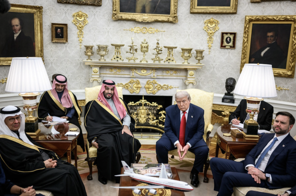 President Trump and Crown Prince Mohammed meet in the Oval Office. (Courtesy of The White House)