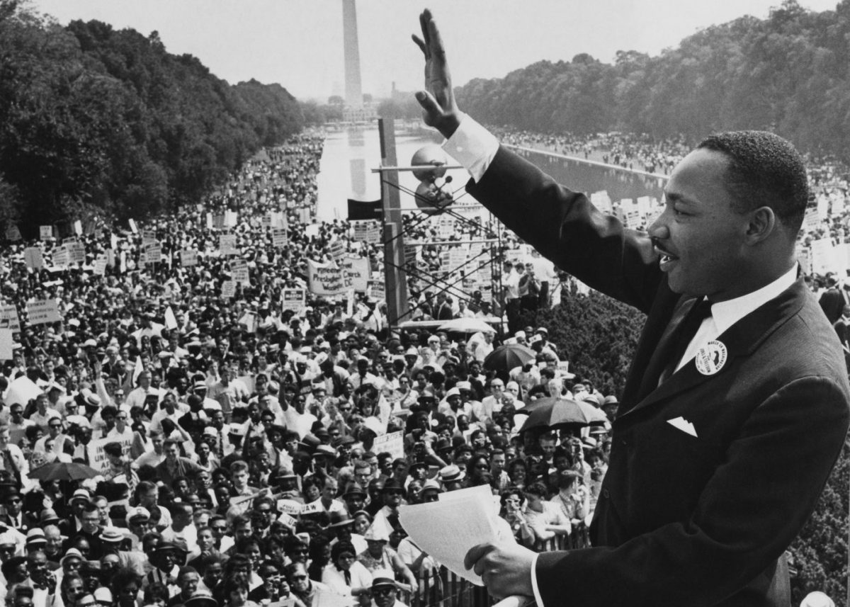 Dr. Martin Luther King Jr. delivers his historic "I Have A Dream" speech on August 28, 1963 in Washington, D.C.
