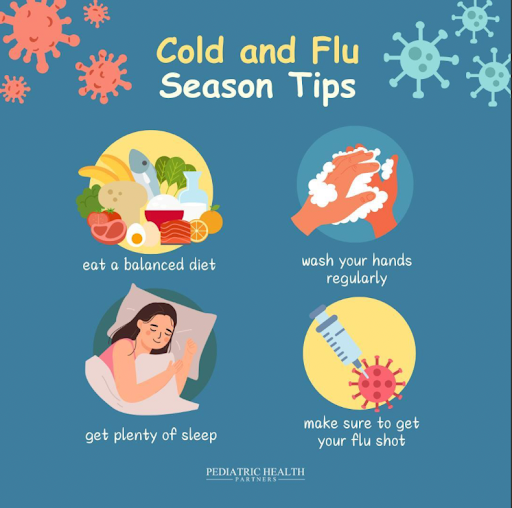 Four tips on staying healthy during cold and flu season. (Courtesy of @pedihealthpartners on Instagram)