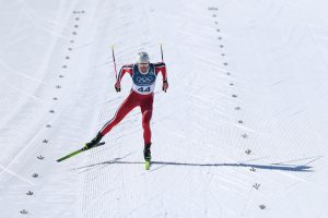 Johannes Hoesflot Klaebo of Norway ties the record for most Winter Olympic gold medals.