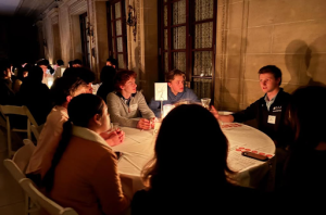 Students sit with alumni at the 2025 Young Alumni Networking Night. (Courtesy of @lfacademy on Instagram)