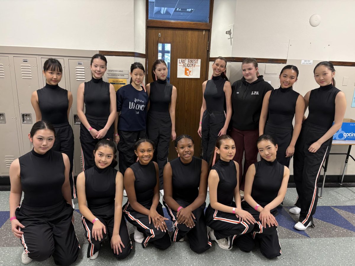 Chance poses in costume at their first competition.