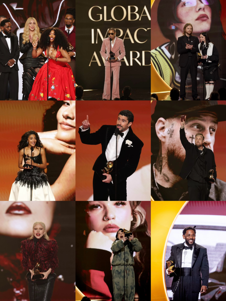 Trevor Noah and Bad Bunny laugh at the 68th annual GRAMMYs. (Courtesy of @grammys on Instagram)