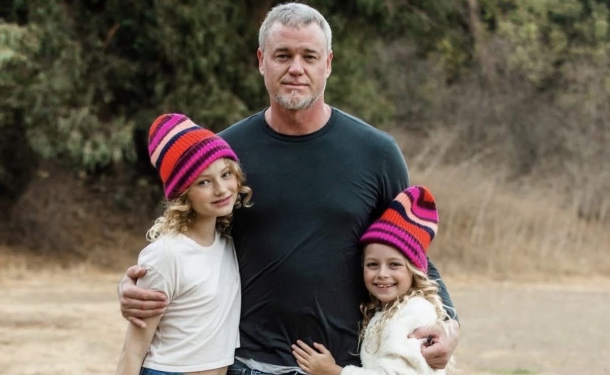 Eric Dane with his two daughters, posthumously posted to his official Instagram account.
