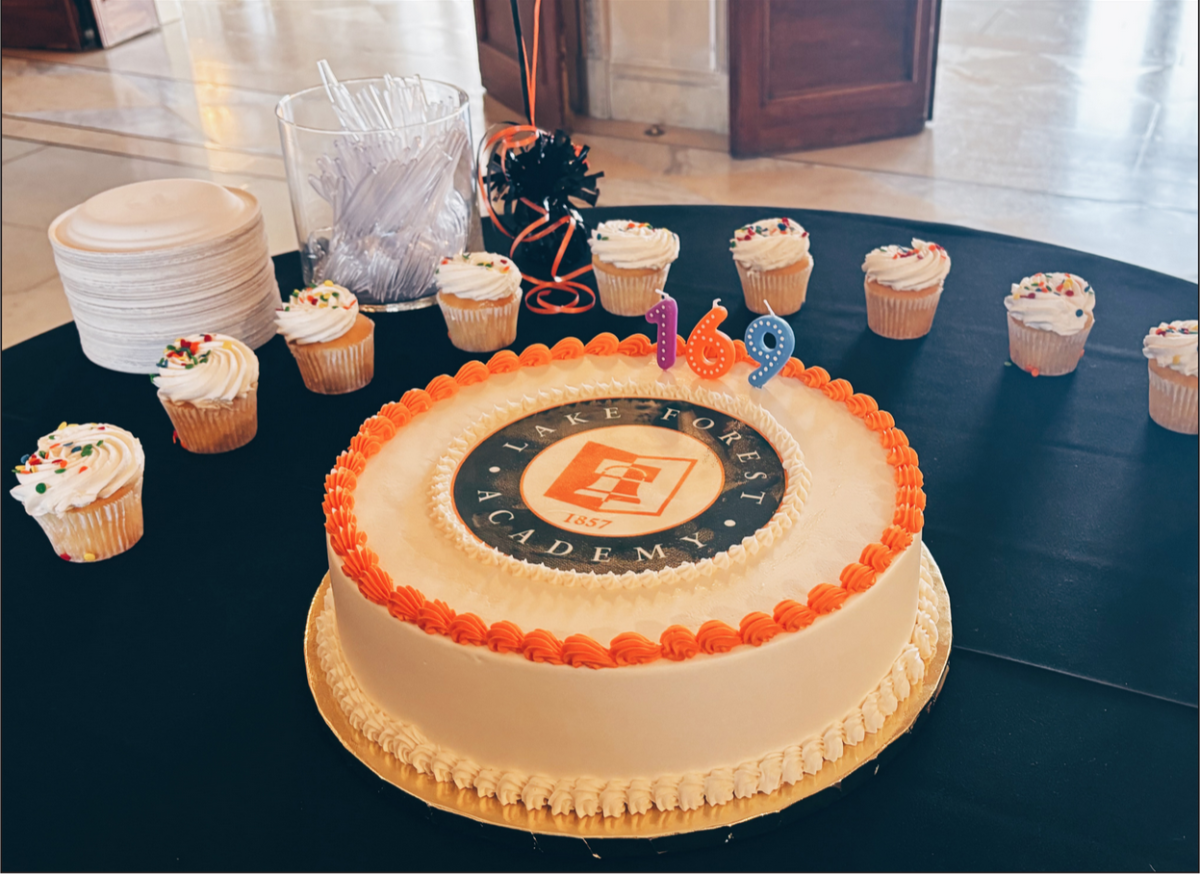 Treats are displayed in Reid Hall for Charter Day.