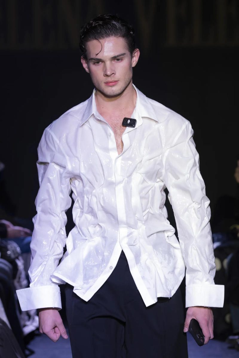 Braden Eric Peters, known as Clavicular, walks the runway at New York Fashion Week on February 12, 2026. (Courtesy of @vanityfair on X)